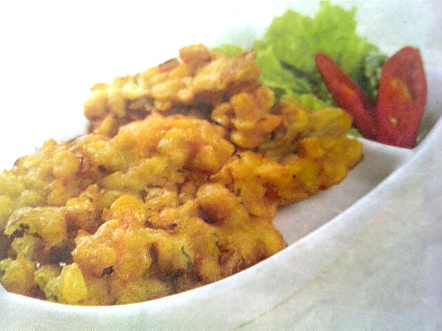 Bakwan jagung jamur merang