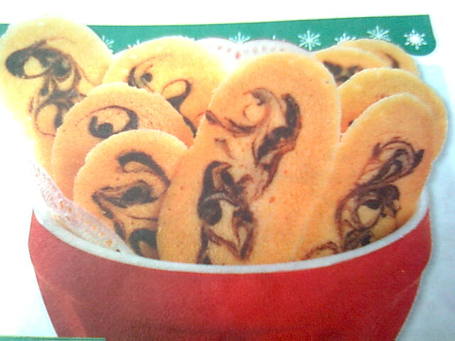 Kue kering marmer lidah kucing